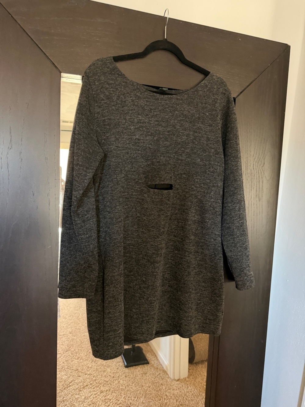 wild fable Charcoal Long-Sleeve Knit Dress